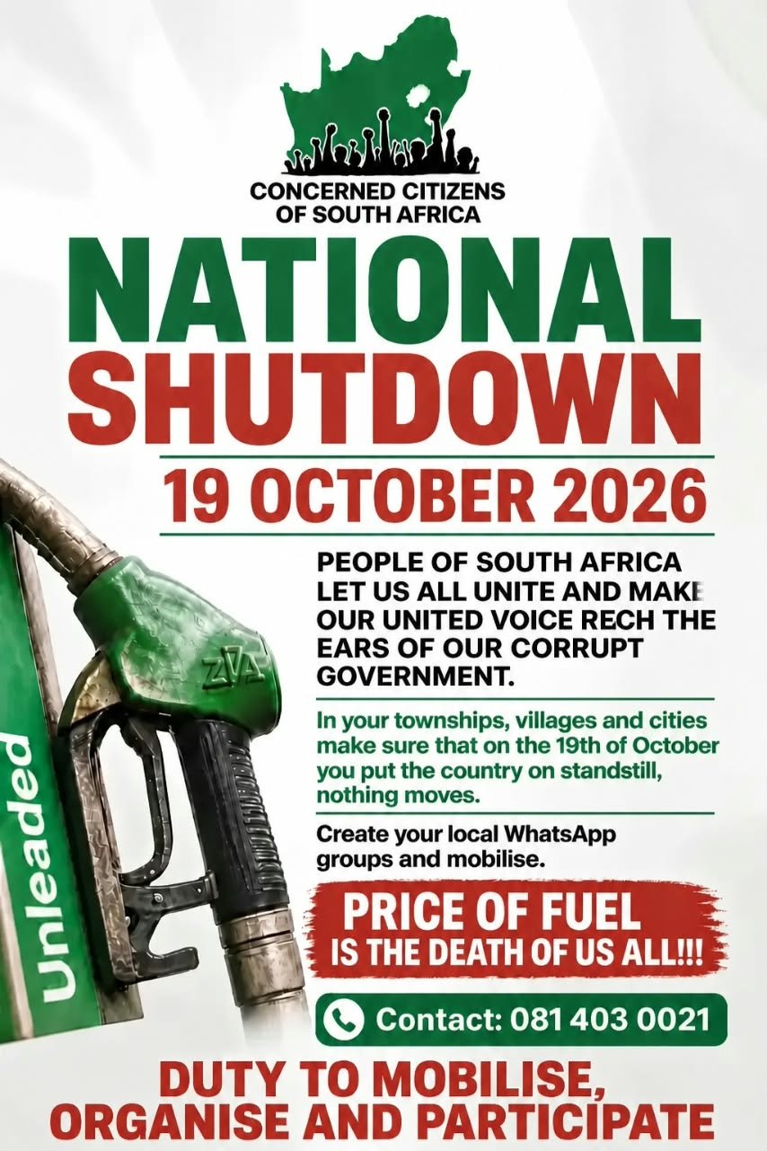 National Shutdown - 19 October 2026